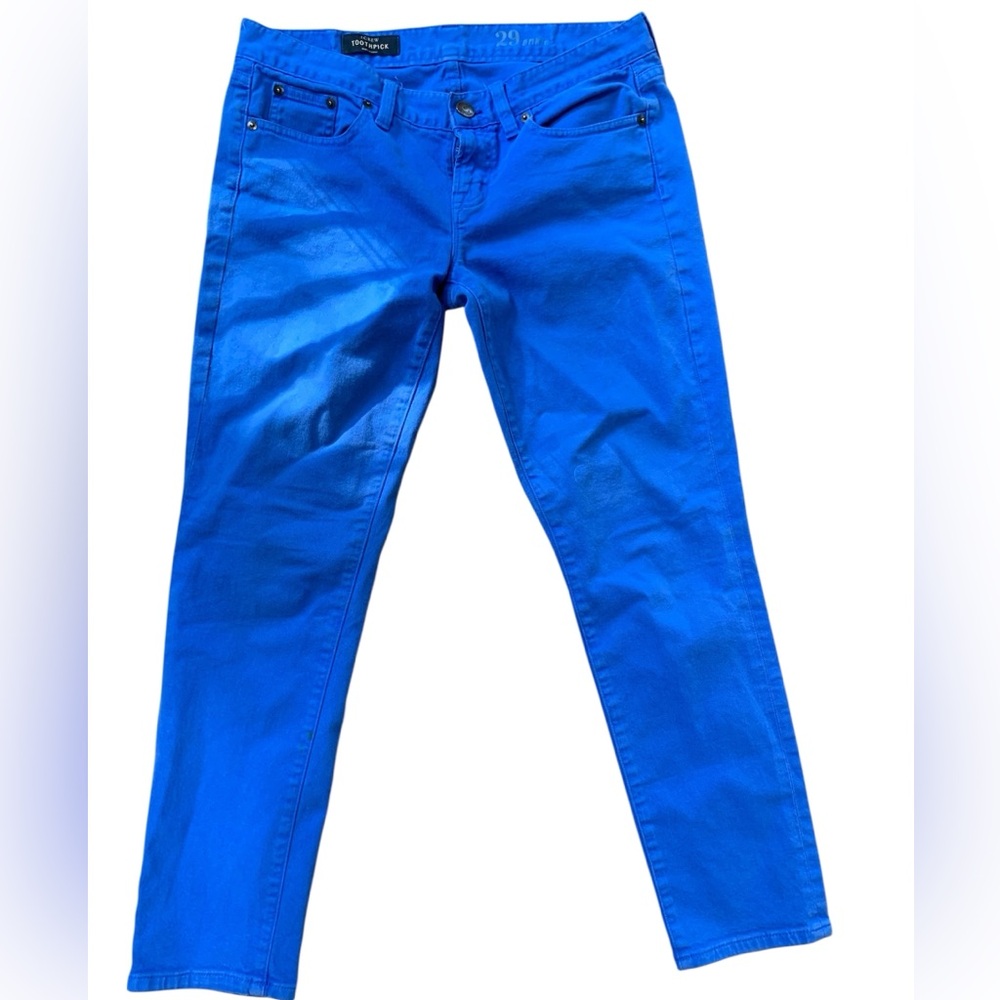 Vibrant Blue J Crew Jeans stretch toothpick size 29 Stretch
